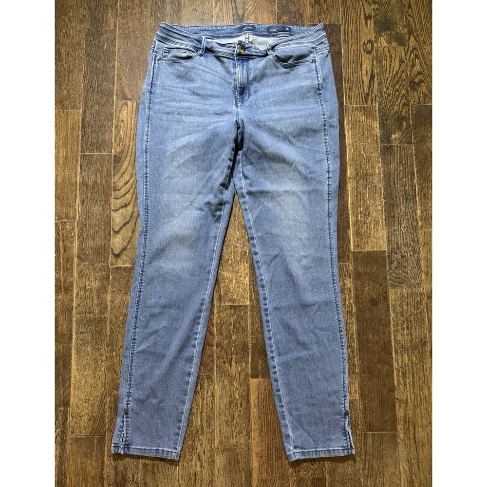 J Jill Denim Blue Jeans Women's Size 12T Authentic Fit Slim Ankle Mid Rise